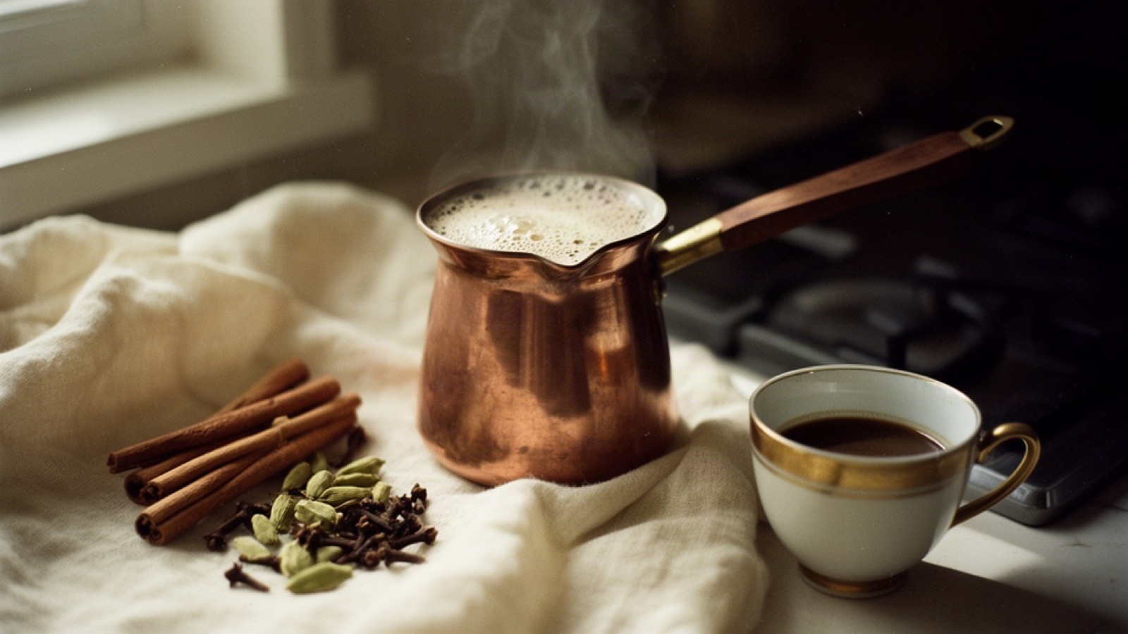 Spiced Turkish Coffee: Cardamom, Cinnamon, and Clove